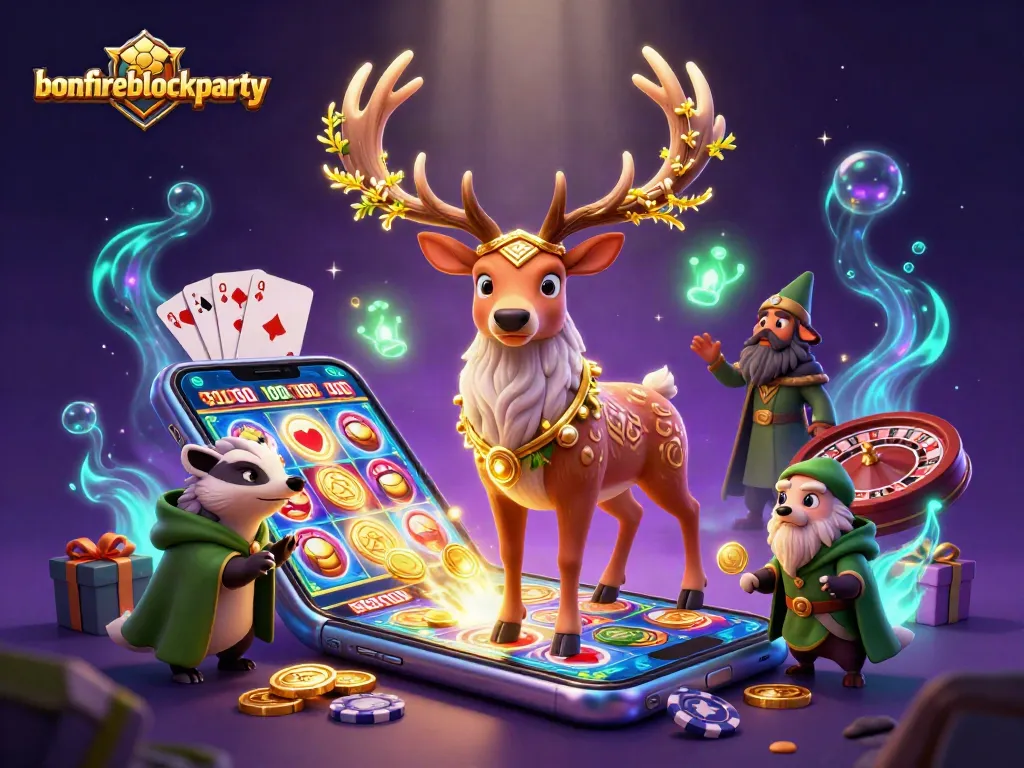 Experience the thrill at bonfireblockparty with a festive casino atmosphere and magical elements.